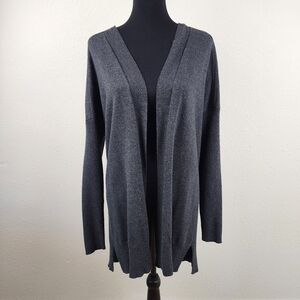 Lane Bryant Open Front Cardigan Gray Longline Sweater Size 18/20 Lagenlook Basic